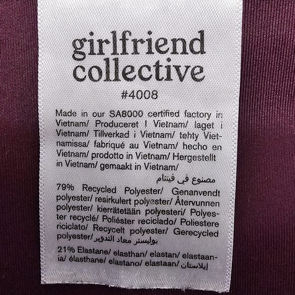 Girlfriend Collective Plum Compressive High Rise Leggings - Picture 9 of 9